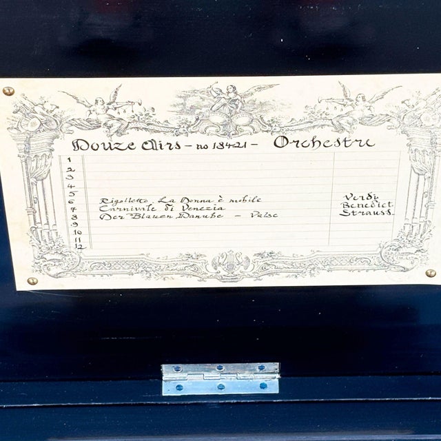 Restored 19th Century French "Douze Airs Orchestre" 3' Foot Music Box by l'Epee For Sale - Image 12 of 15