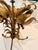 Gold Hollywood Regency Gilded Metal and Glass Flower Base Side Table by Hans Kogl For Sale - Image 8 of 14