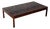 Rectangular Black and Red Ceramic Tile Top Coffee Table Rosewood Mid-Century Modern 1970s For Sale