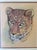 Hollywood Regency Vintage Signed Pastel Leopard Portrait – Framed Wildlife Big Cat Art by Joanmarie For Sale - Image 3 of 6