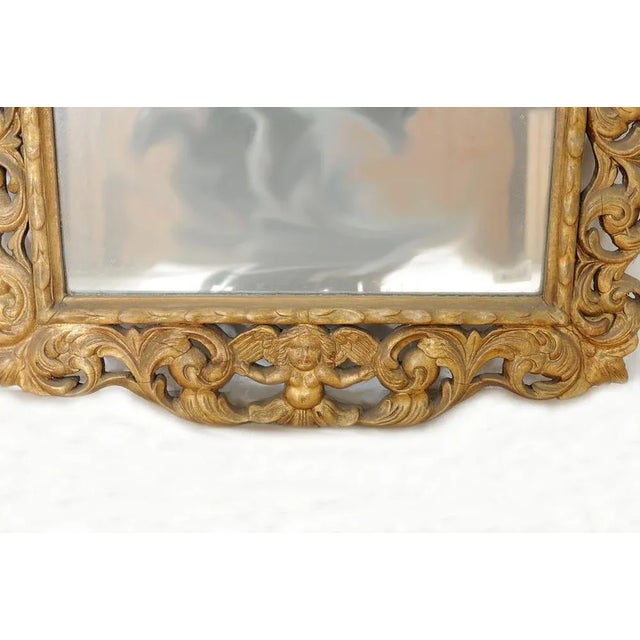 Gold Golden Carved Mirror For Sale - Image 8 of 9