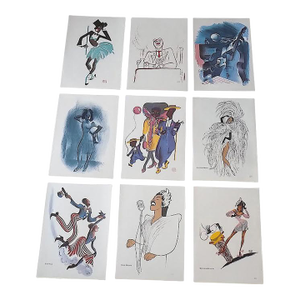 Vintage "Al Hirschfeld's Harlem" Lithographs - Set of 9