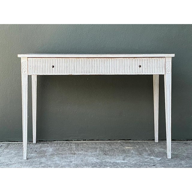 Vintage Painted Wood Writing Desk For Sale - Image 12 of 12