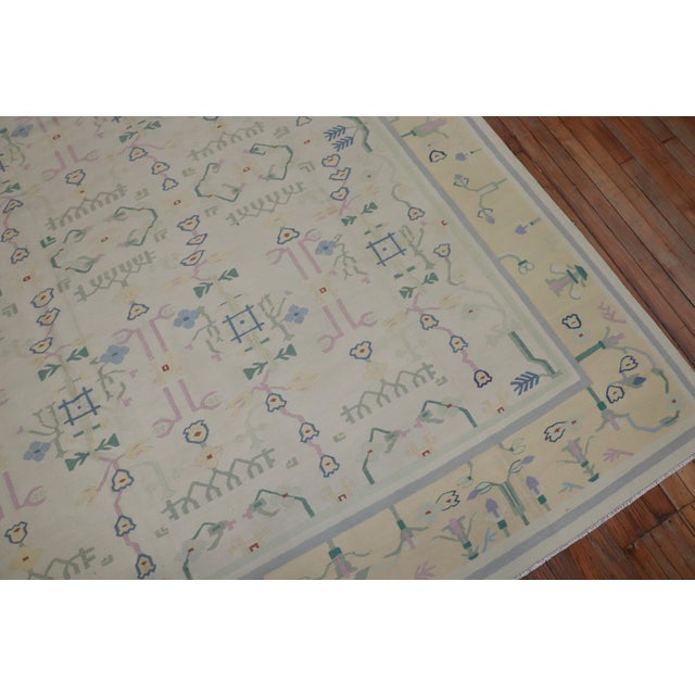 Late 20th Century Late 20th Century Zabihi Collection Indian Dhurrie Rug - 9'7" x 13'11" For Sale - Image 5 of 11