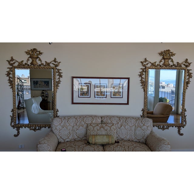 Glass 1990s 2 Beveled Mirrors For Sale - Image 7 of 9
