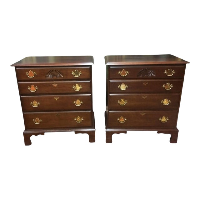 Vintage Bachelor Chests, Nightstands, Harden Furniture, the Pair For Sale