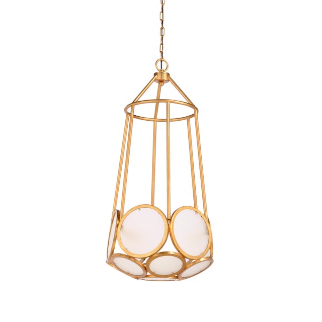 2010s Wildwood Earlom Gold Pendant Light For Sale - Image 5 of 5