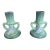 1920s Roseville Freesia Green Candlesticks 1161-4.5 - Pair For Sale