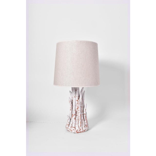 "Pico" 42cm white ceramic lamp, Barracuda edition. Height (cm): 45 Diameter (cm): 20 Height with lamp shade (cm): 75 Up to...