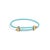 Metal Turquoise Glow Adjustable Gold Rope Bracelet For Sale - Image 7 of 9