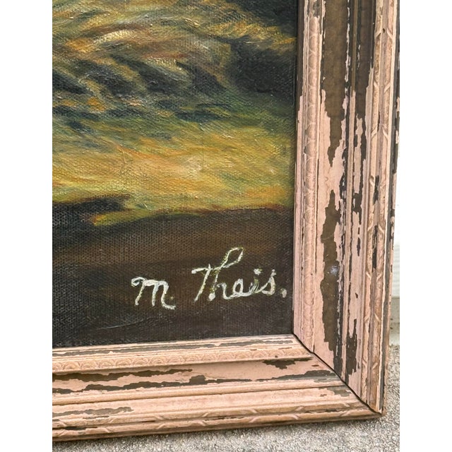 Mid-20th Century English Style "The Cottage Girl" Oil on Canvas Painting After Gainsborough - Framed For Sale In Washington DC - Image 6 of 12