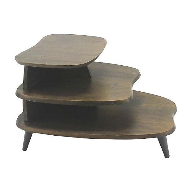 Mid-Century Stepped End Table For Sale