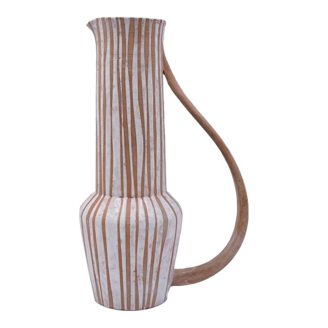 Mid 20th Century Joel Edwards Sculptural Pottery Pitcher For Sale