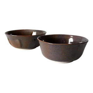 Pair Vintage Studio Pottery Bowls