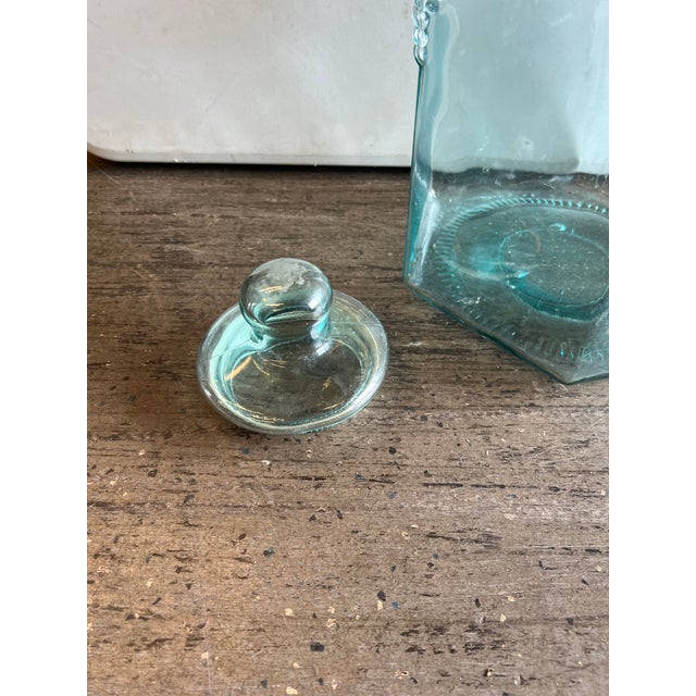 Vintage Large Green Glass Beverage Dispenser, Made in Italy Chairish