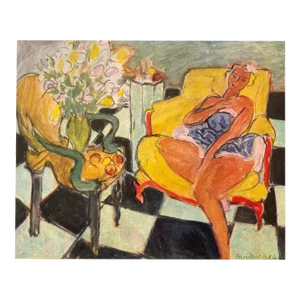 Henri Matisse Vintage 1946 Lmtd Edtn French Fine Art Lithograph Print " Danseuse Asssise Dan Un Fauteuil " 1942