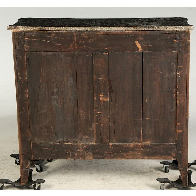 Brown Late 19th Century Louis XV Style Marble Top Commode For Sale - Image 8 of 8