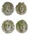 Unknown, Masks, Venice, 19th Century, Vicenza Stone, Set of 4 For Sale
