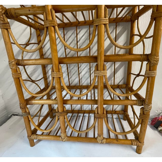 Vintage Bamboo Bentwood Table Top Wine Rack For Sale - Image 10 of 10