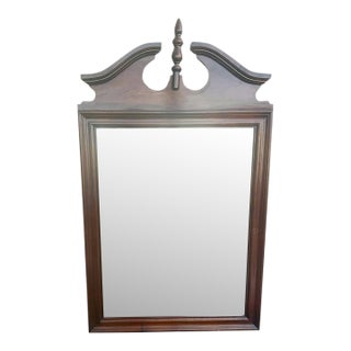 Kincaid Solid Cherry Wood Georgian Mirror 33" W X 55" H - Made in North Carolina in 1986 For Sale