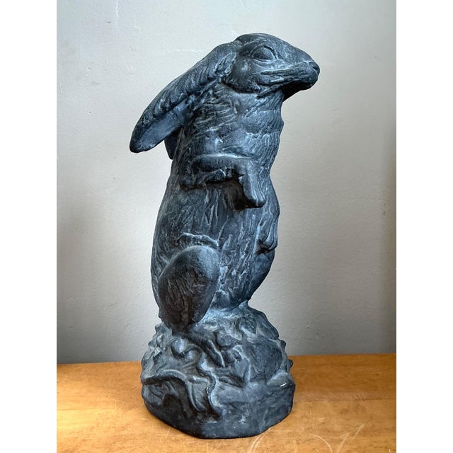 Vintage Cast Ecoplaster Rabbit Sculpture For Sale - Image 10 of 15