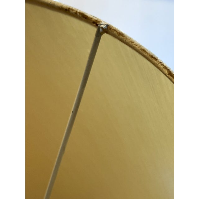 1970s Large Vintage Hollywood Regency Ceramic Lamp with Beige Onyx Effect and Gilded Brass from Faïencerie De Bruyn, 1970s For Sale - Image 5 of 10