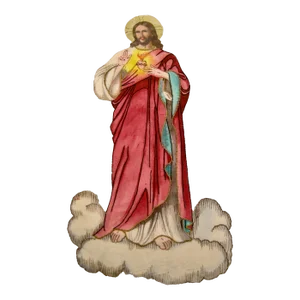Late 19th Century French Embroidery of Christ