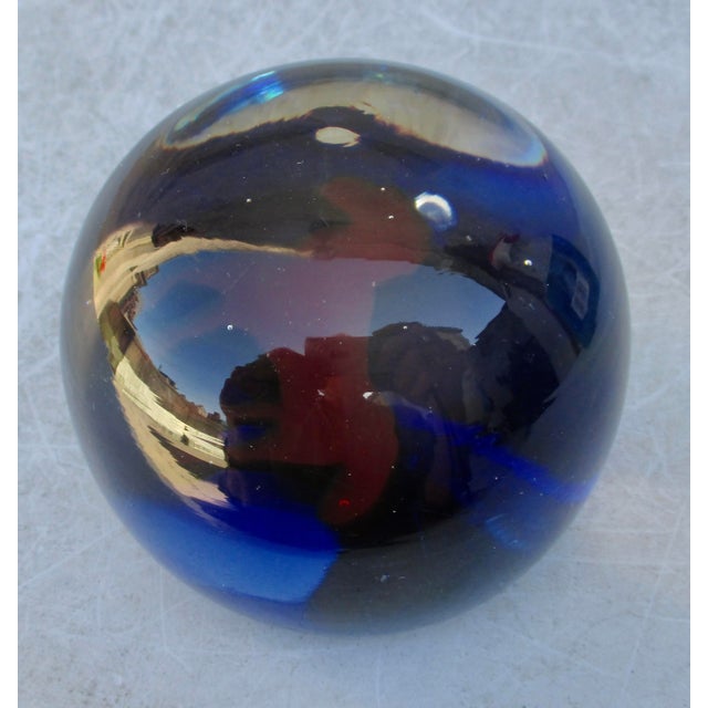 Red Pony Into the Blue Glass Paper Weight For Sale - Image 9 of 11