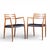 Niels Moller Model 62 Mid Century Danish Teak Captains Chairs - Pair Each chair measures: 21.75 wide x 20.25 deep x 31.25...