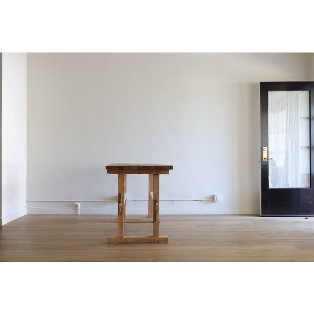 Farmhouse Late 19th Century French Trestle Table For Sale - Image 3 of 4
