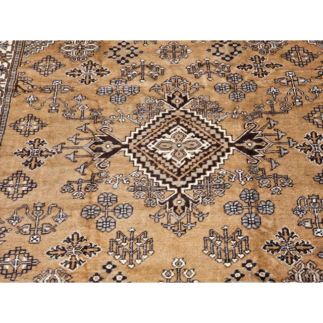 Vintage Persian Bakhtiari Rug, Allover Geometric Pattern, Camelhair & Ivory, 8’ X 11’ For Sale - Image 12 of 12