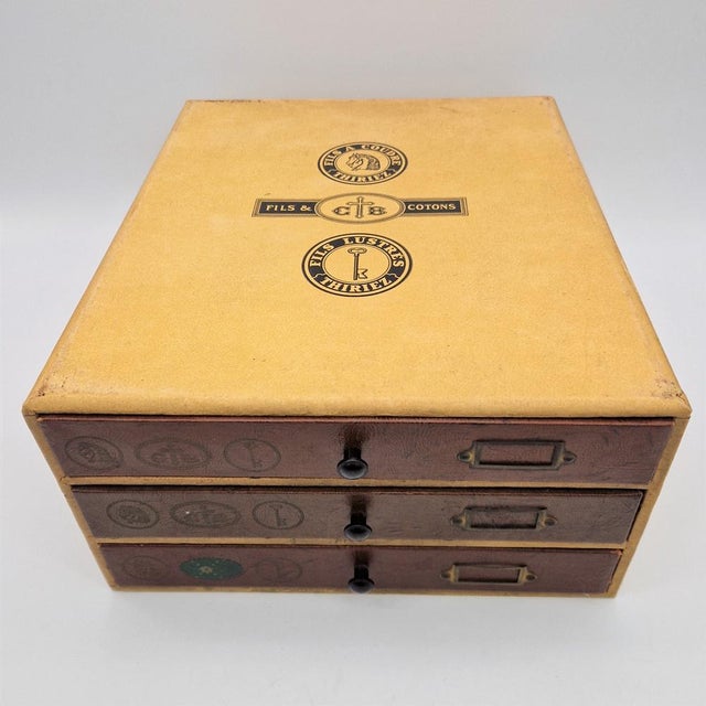 Haberdashery Box with Drawers by Thiriez & Cartier Bresson, 1900s For Sale - Image 13 of 14