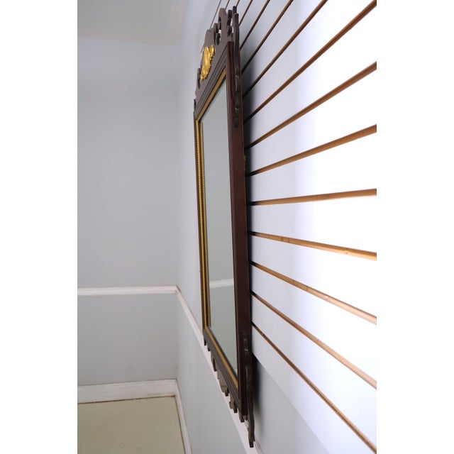 Age: Approx: 30 Years Old Details: Mahogany Beveled Glass Gold Highlights Un-Marked As To Manufacture - Possibly Councill...