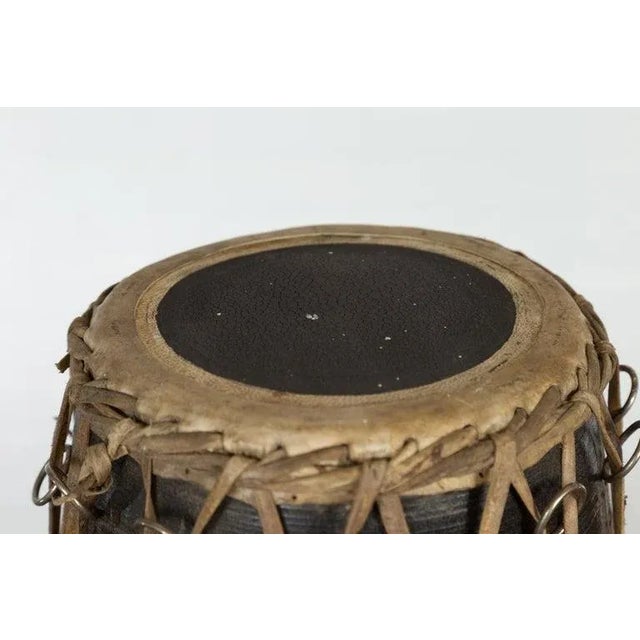 Mid 20th Century Thai Wood & Leather Klong Khaek Processional Drum with Distressed Appearance For Sale - Image 12 of 13