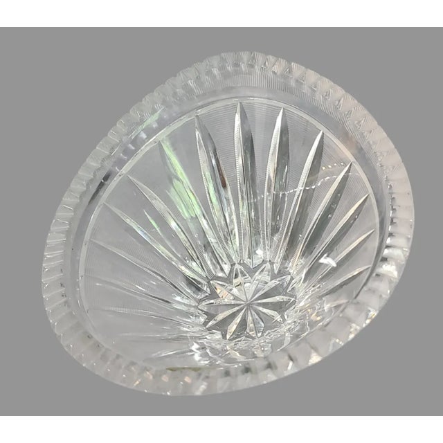 Traditional Vintage 24% Lead Crystal Candy Dish Bowl Hand Cut For Sale - Image 3 of 9