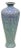 20th C. Mid Century Modern Ceramic Pottery Glazed Feather Pulled 20" Purple Blue Vase For Sale