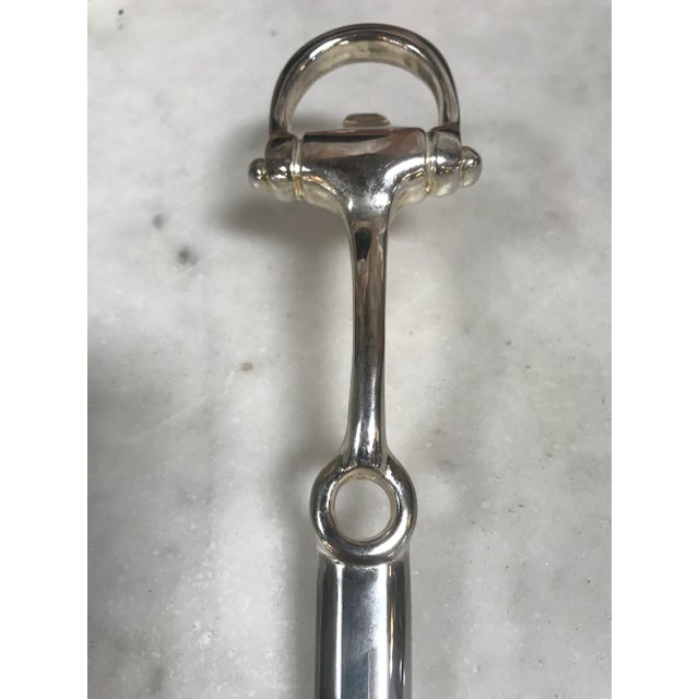 1980s Vintage Silver Plated Equestrian Letter Opener, Italy, 1980s For Sale - Image 5 of 10