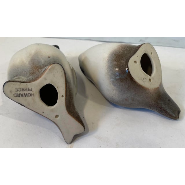 Vintage Howard Pierce Signed Ceramic Birds - a Pair For Sale In Dallas - Image 6 of 6