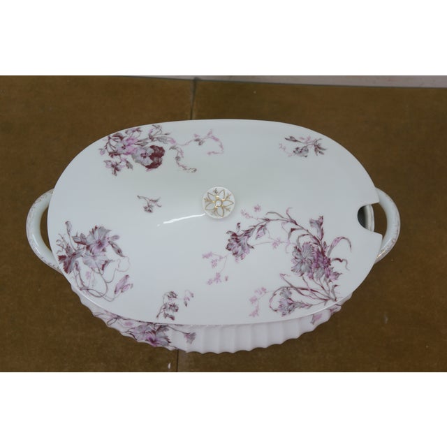 Mid 20th Century Mid 20th Century Haviland Limoges France Soup Serving Schleiger 1152-5 Torse Tureen 13" For Sale - Image 5 of 17