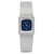 Vintage Rolex Precision reference 2157 in solid 18k white gold. A square diamond-set bezel frames a deep blue dial with...