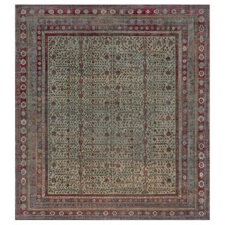 Doris Leslie Blau Antique Silk Yarkand Samarkand Rug For Sale
