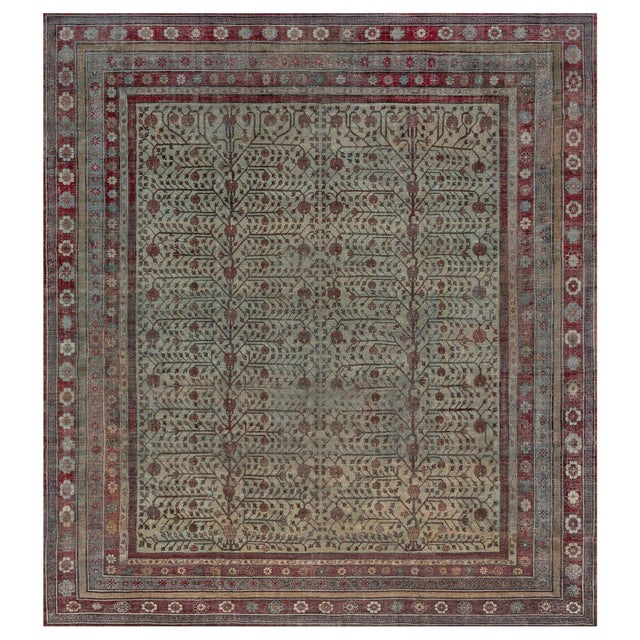 Doris Leslie Blau Antique Silk Yarkand Samarkand Rug For Sale