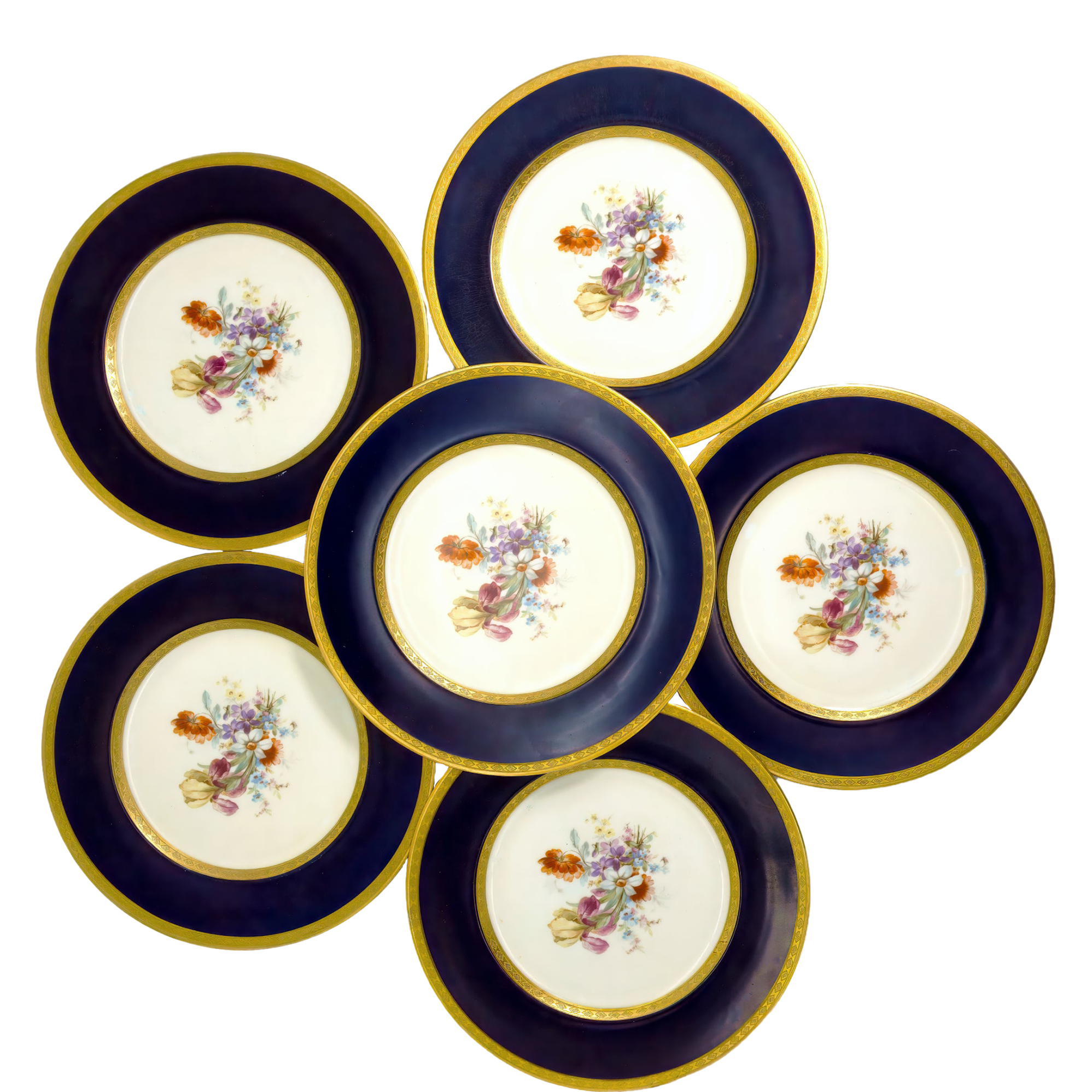 1920s Royal Bavarian Hutschenreuther Antique Dinner Plates for