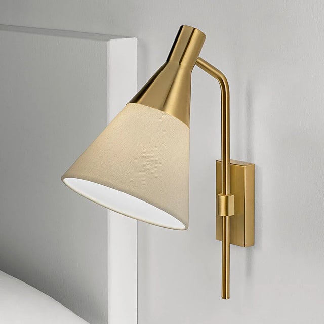 Brushed Brass Wall Light For Sale - Image 4 of 5