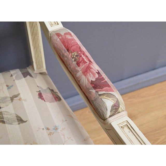 Louis XVI Style Lounge Bench and Armchairs, Late 20th Century, Set of 3 For Sale - Image 13 of 18