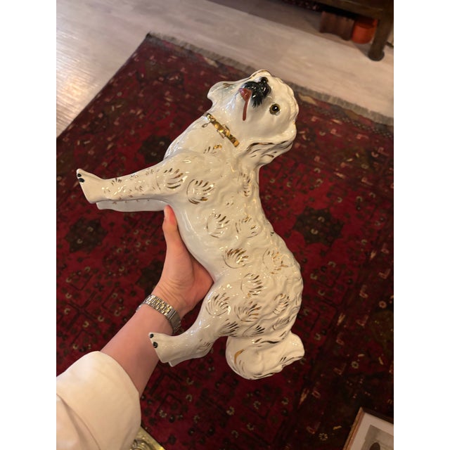 1920s Pair of Scottish Bo’ness Style Pottery “Wally Dogs” – Standing Spaniels [Gsj] For Sale - Image 9 of 9