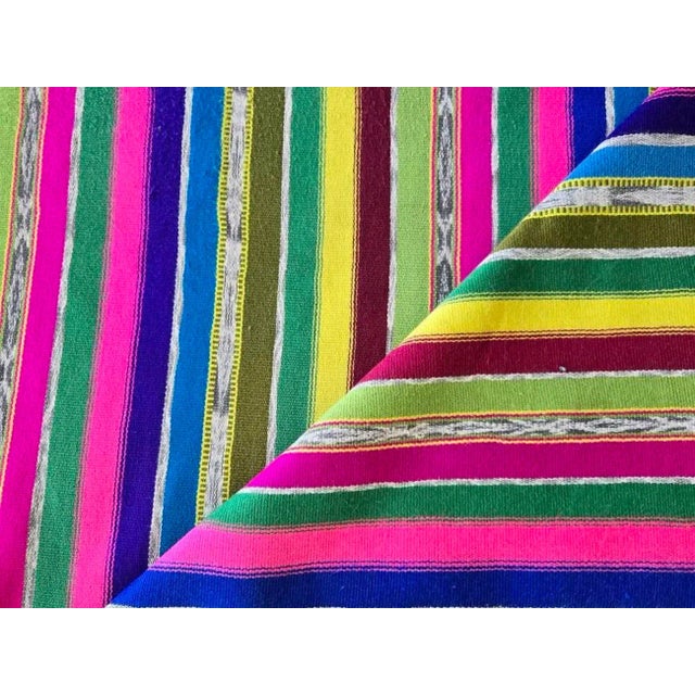 Vintage Guatemalan Textile in Bright Colors With Jaspe Ikat Detail, Just Over 5 Yards For Sale - Image 13 of 14