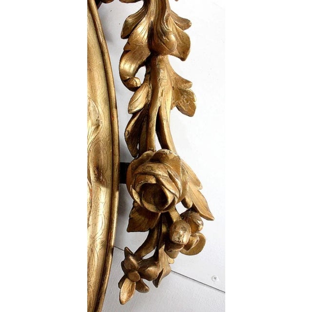 Napoleon III Golden Oval Mirror For Sale - Image 14 of 18