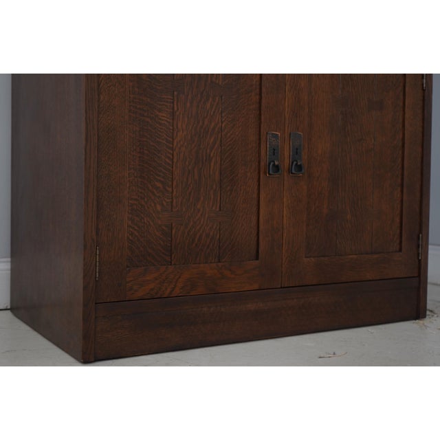 Stickley Mission Oak Entertainment Unit Armoire For Sale - Image 10 of 18