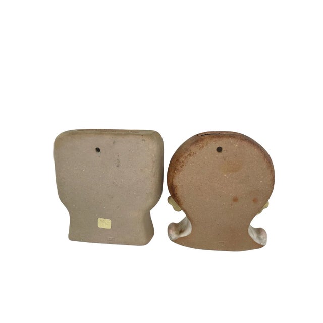 Mid-Century Modern Mid-Century Japanese Pottery Vases - a Pair For Sale - Image 3 of 4